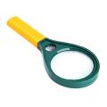 Powerful Magnifying Glass-100mm - Green and Yellow. 