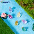 Mini Duck Statue Sparkling Duck Ornament Cute Resin Craft for Desktop Garden Dollhouse Decoration Glitter Duck Ornament.