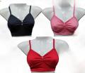 3 Pieces comfortable cotton Semis Bra Genji for Women and Girls.