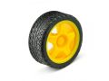65Mm Rubber Wheels For Robotics With Yellow Frame And Black Tire (2 Pieces) - Power Bank Circuit.