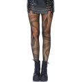 Women Dark Alternative Fishnet Tights Hosiery Snake Jacquard Pantyhose. 