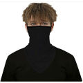 Bandana Face Cover Ear Hanging Scarf- Black. 