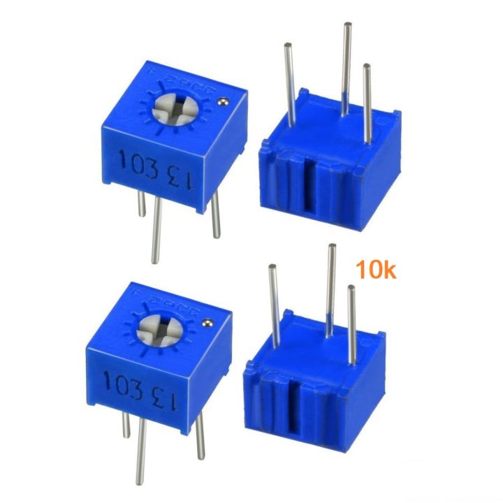 2Pcs-%203386%20103%2010K%20Ohm%20Square%20Shape%20Potentiometer%203%20Pin%20Leads%2010K%20103%201/2W%20Potentiometer%20Top%20Adjustment%20Variable%20Resistors%2010K%20Ohm%20103%20Trimpot%20Trimmer%20Potentiometer%20Trim%20Pot%20-%20Image%202