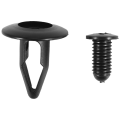 6mm Hole Dia Black Plastic Rivets Fastener Bumper Push 30pcs.
