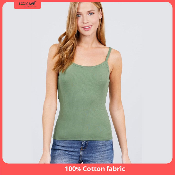 2 Pieces 2 Color Loxicave Slim fit Tank Top Cotton Stretch Basic Adjustable Undershirt SMBD01