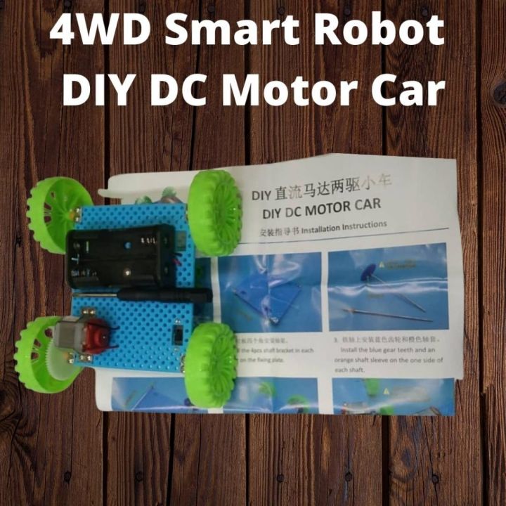 4WD%20Smart%20RO-BOT%20t%20Multi-Functional%20DIY%20DC%20Motor%20Car%20Chassis%20Kit%20%20Single%20Layer%20Plastic%20Plate%2090cm%20Kit%20Without%20%20Battery%20Holder%20-%20Image%202