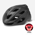 Factory wholesale bicycle helmet one-piece road mountain bike outdoor cycling sports helmet with tail light model. 