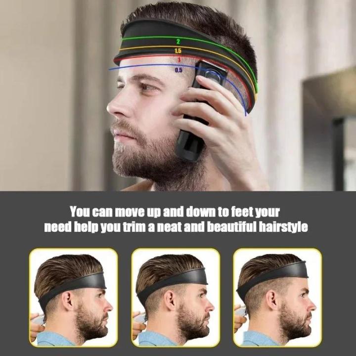 DIY Home Hair Trimming Home Haircuts Curved Headband Silicone Neckline Shaving Template and Hair Cutting Guide Hair Styling Tool