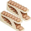 1Pcs Automatic Scrolling Egg Holder Rolldown Refrigerator Egg Dispenser Kitchen Egg Storage Box Egg Stand For Fridge Egg Tray. 