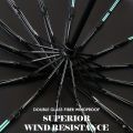 Automatic 32 Ribbed Umbrella - Windproof, Foldable, Sunscreen, and Sunshade Umbrella Dual Dragon Bone Sun Rain Dual Use. 