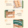 GC Egg Holder For Fridge, Auto Rolling Egg Organizer With Detachable Lid, Stackable Egg Rolling Dispenser Storage Container For Refrigerator Countertop. 