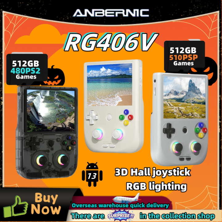 ANBERNIC RG406V Handheld Game Console 4 IPS Multi-touch Screen Android13 Retro Video Games Support 1080p DP FOTA Update PSP PS2