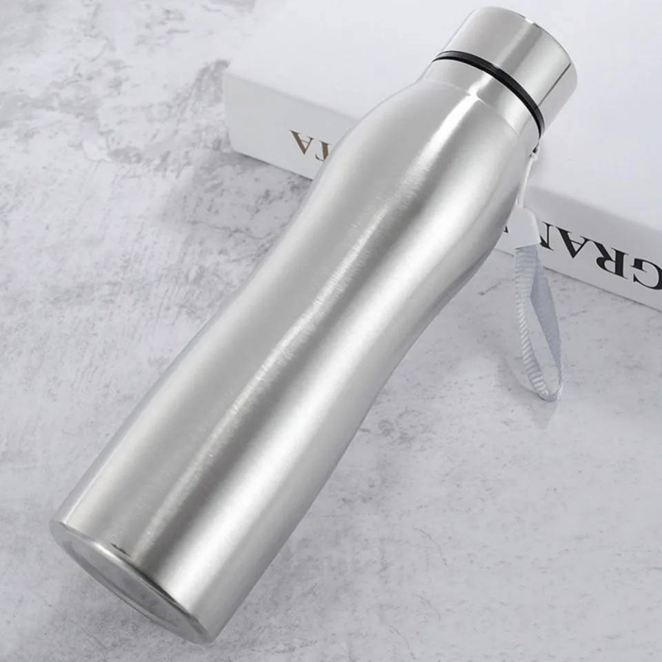Gourde Inoxydable – Bouteille Sport Portable – Sans BPA – Réutilisable – Pour Vélo Et Rando