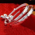 【Beiver Jewelry Store  】Pcs Chinese Baby Kids Bell Bangle Bracelet Jewelry Adjustable Bangle. 