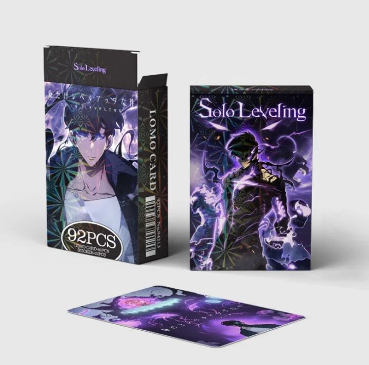 60PCS%20Lomo%20Card%20+%2032PCS%20Stickers%2092PCS/BOX%20Anime%20Solo%20Leveling%20Collectible%20Post%20Cards%20with%20Box%20-%20Image%204