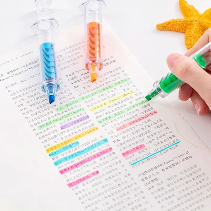 90Pcs%20Syringe%20Highlighter%20Pen%20Syringe%20Needle%20Shape%20Mechanical%20Color%20Ballpoint%20Pen%20For%20Office%20School%20Marker%20Writing%20Tool%206%20Colors%20-%20Image%202