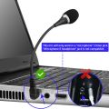3.5mm Jack Mini Microphone Wireless Microphone For PC  Notebook  Audio External Mic Flexible Stand Noise Canceling Black. 