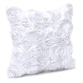 bedding Satin Rose Flower Floral Throw Pillow Case Cushion Cover Home Office Car Decor 42x42cm. 