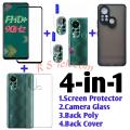 4-in-1 Combo Pack Screen Protector+Camera Lens Protector+Back Poly+Back Cover For Infinix Hot 11s. 