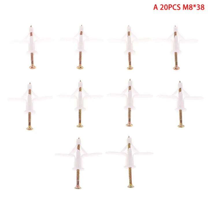20Pcs%20Expansion%20Drywall%20Anchor%20Kit%20With%20Screws%20Self%20Drilling%20Wall%20Home%20Pierced%20Encounter%20-%20Image%202