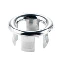 Sink Round Overflow Spare Cover Tidy Chrome Trim Bathroom Ceramic Basin Overflow Ring. 