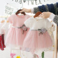 New Baby Girl Dress Summer Newborn Baby Clothes Patchwork Princess Mesh Dress For Girl 1 Year Birthday Infant Baptism Clothing.