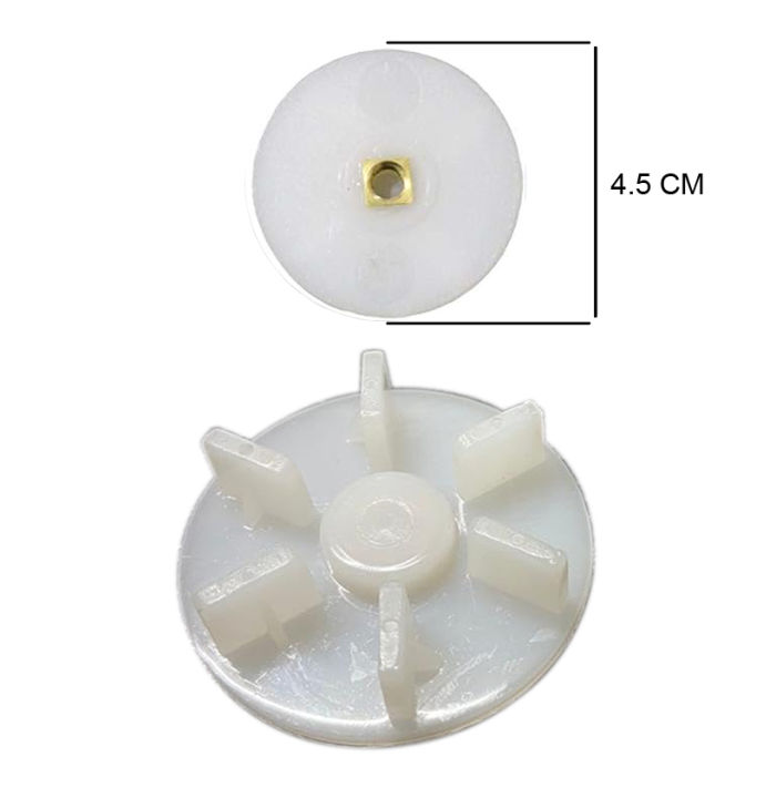 Six Teeth White Plastic Mixer Grinder Jar Coupler Suitable for All Jar Mixer Grinders