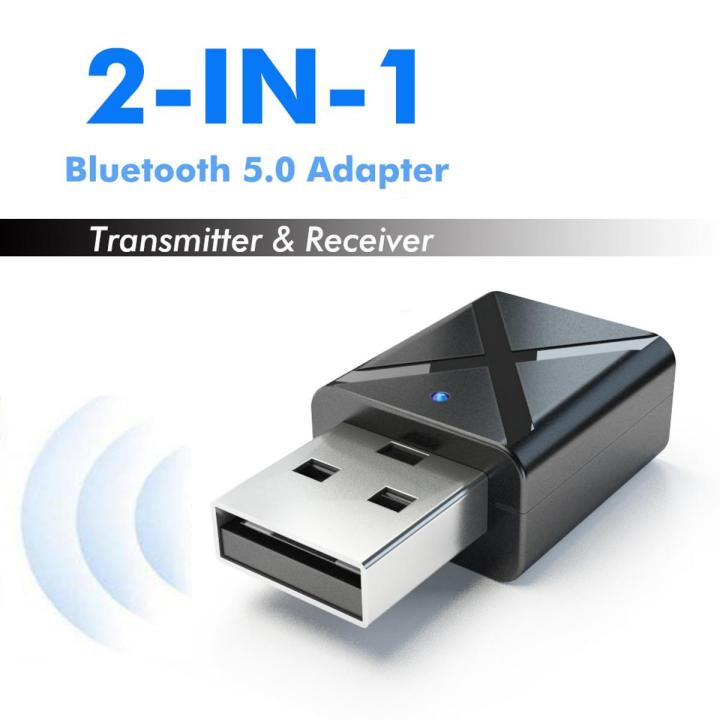 2-In-1 Usb Bluetooth 5.0 Adapter Transmitter Bluetooth Receiver Audio Bluetooth Dongle Mini Wireless Usb Adapter for Laptop Pc