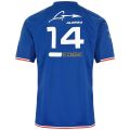 Formula One Alpine F1 Team Alonso Blue Short Sleeve 2022 F1 T-Shirt Official Hot Selling Racing Competition Summer T-Shirt.