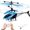 Two-Channel Suspension RC Helicopter Toy Remote Control Aircraft Charging Mini Aircraft Toy Gift For Children.