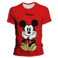 Disney Mickey Mouse Mickey Cartoon 3D Printing Harajuku Style Men's T-shirt Men's Oversized T-shirt Loose Ton Children's T-shirt. 