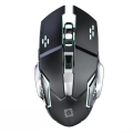 Wireless / Bluetooth Mouse Ergonomic Design Rechargeable 2.4GHz 2400DPI 6 Button Colorful Breathing Light Mouse for Gaming.