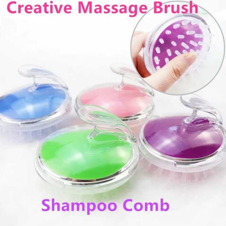 Handheld silicone hair shampoo massager comb brush hair scalp massage shampoo brush