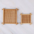 bamboo cup mat tea accessories table placemats coaster home kitchen decor Podazz.