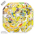 60 Cartoon Cute Fruit Banana Banana Graffiti Stickers Luggage Helmet Kids Reward Stickers Wholesale.