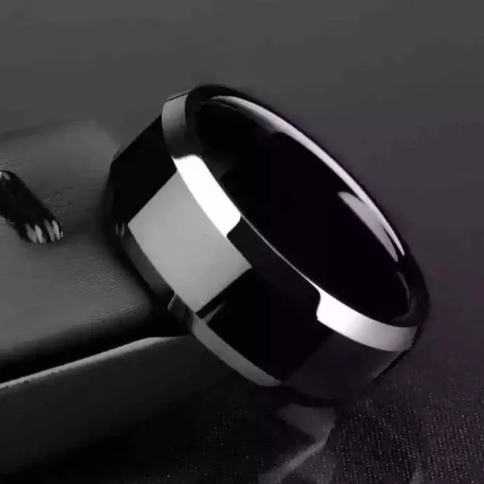 Anti-Allergy%20Smooth%20Simple%20Design%208mm%20Titanium%20Steel%20Black%20Finger%20Ring%20Mens%20Rings%20-%20Image%203