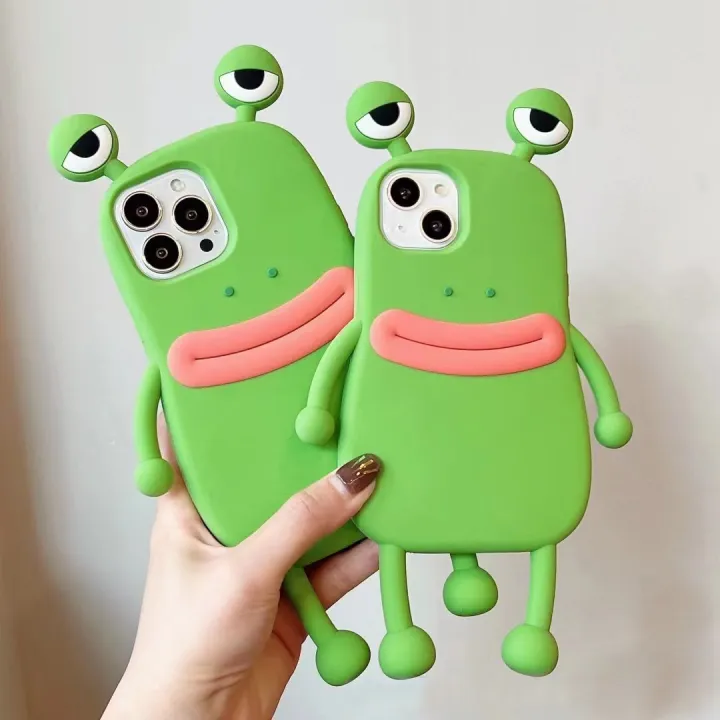 Sroof%20%20Case%20%20For%20iPhone%206%207%208%2011%2012%2013%2014%2015%2016%20Pro%207%208%2014%2015%20Plus%2012%20Mini%2013%20Mini%20X%20XR%20XS%20Max%20Fun%20and%20funny%20cartoon%20cute%20green%20frog%20silicone%20soft%20shell%20anti%20drop%20phone%20case%20back%20cover%20-%20Image%204