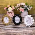 Hollow Design Oval/Rectangle Retro Photo Frame Picture Holder Wedding birthday small photo frame Home Decor Craft Frame Gift.