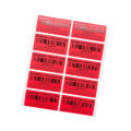 40X20mm red VOID OPEN Tamper proof sticker/Seal Warranty Tear invalid seal sticker with unique serial number high security label. 