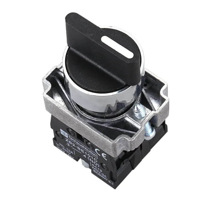 22mm%20Latching%202%20NO%203-Position%20Rotary%20Selector%20Select%20Switch%20ZB2-BE101C%20Black%20-%20Image%203