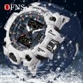 OFNS Top Dual Display Men Watches Waterproof Sports Watch Military Man Alarm Stopwatch Quartz Wristwatch Male Digital Clock. 