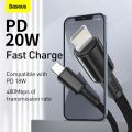 Baseus USB C Cable for iPhone 12 11 20W PD Fast Charge USB C to Lighting Cable-1M.