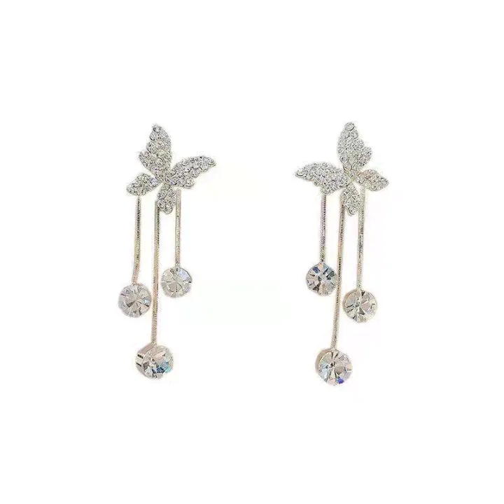1%20Pair%20Crystal%20Butterfly%20Pendant%20Tassel%20Earrings%20for%20Women%20Sparkly%20Rhinestone%20Dangle%20Earrings%20Lightweight%20Bohemian%20Long%20Chain%20Drop%20Dangle%20Butterfly%20Earrings%20Party%20Jewelry%20Gift%20-%20Image%208