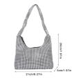 Elegant Clutch Purse Wedding Shoulder Bag Bridal Handbag Rhinestone Satchel Bag Rhinestone Bag Rhinestone Underarm Bag.