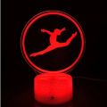 3D Gymnastics Optical Illusion Lamp Acrylic Led Night Light 16 Colors with Remote Control USB Decoration Birthday Christmas Gift.