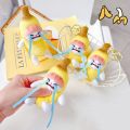 Cute Banana Cat Doll Crying Banana Cat Keychain Plush Stuffed Doll Banana Cat Doll Pendant Crying Sad Crying Banana Keyring Keychain Accessories. 
