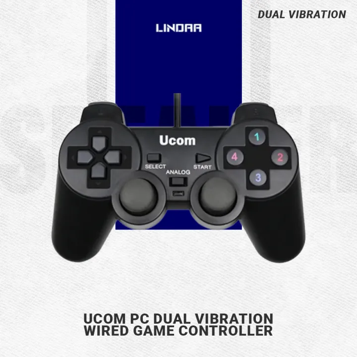UCOM PC Dual Vibration Wired Game Controller Gaming Joypad Joystick USB Gamepad Joystick Gamepad Joypad For Win7/ XP For PC Laptop Vibration Gamepads