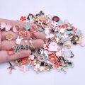 30pcs/Lot Multistyle Drop Oil Colorful Enamel Charms For Jewelry Making Pendants KC Gold Color Metal Heart Butterfly Accessories.