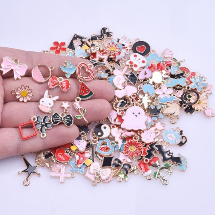30pcs/Lot%20Multistyle%20Drop%20Oil%20Colorful%20Enamel%20Charms%20For%20Jewelry%20Making%20Pendants%20KC%20Gold%20Color%20Metal%20Heart%20Butterfly%20Accessories%20-%20Image%204
