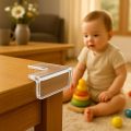 4PCS Baby Safety Silicone Corner Protector Set – Transparent Table & Furniture Edge Protection Cover | Kids Anti-Collision Corner Guards | Soft Shockproof Silicone Protectors. 